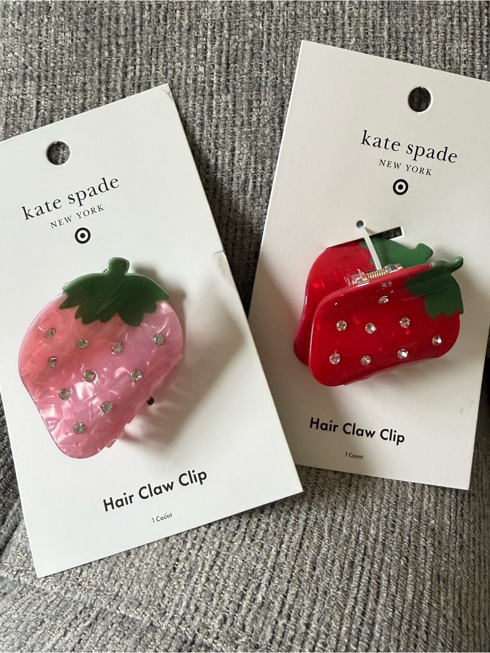 Kate Spade x Target Strawberry Claw Clip Bundle